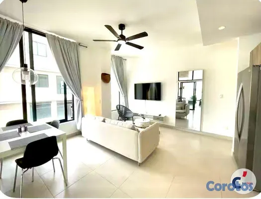 apartamentos - Apartamento amueblado de 1 dormitorio en renta en  15