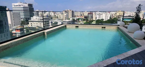 apartamentos - Apartamento en alquiler en Piantini Amueblado full 1 habitación, 1.5 baños, 1P 6