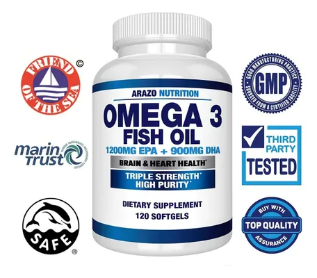 Salud y Equipamiento Médico - Omega 3 Aceite De Pescado 1200mg Epa+900mg Dha 120 Capsulas 3