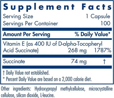 Salud y Equipamiento Médico - Vitamin E 400 Ui Allergy Resea - U - Unidad A $5142 2