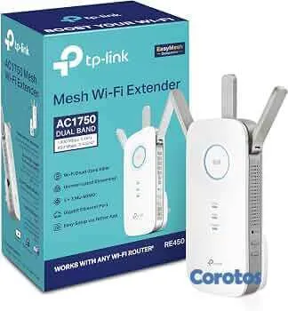 computadoras y laptops - REPETIDOR TP-LINK RE450, 2.4GHZ/450MBPS, 5GHZ/1300MBPS, 1 PUERTO GIGABIT LAN 2