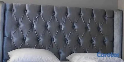 VENDO ESPALDAR DE CAMA CAPITONIZADO COLOR GRIS, BA