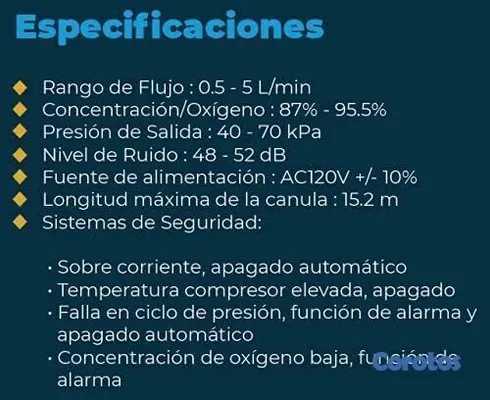 salud y belleza - Concentrador de Oxígeno Yuwell modelo 8F-5A Nuevo! 5