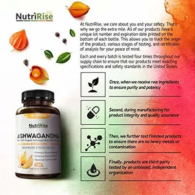 Salud y Equipamiento Médico - Ashwagandha 1300 Mg Hecho Con Polvo De Raiz De Ashwagandha 6