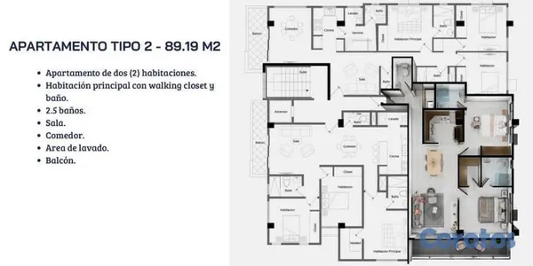 Proyectos - Apartamento en Venta, Atala 2