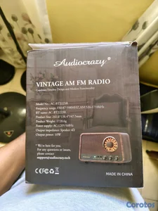 Radio Audiocrazy portatil vintage Bluetooth y Am/F
