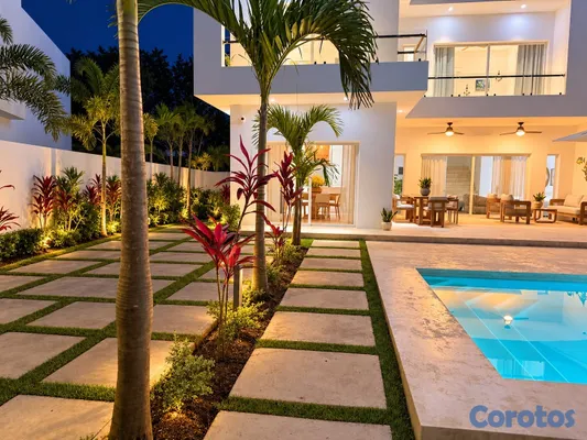 casas vacacionales y villas - Villa de Diseño con Piscina en Complejo Cerrado – Las Terrenas 4
