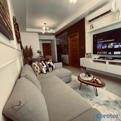 apartamentos - alquiló bella vista piso 7 totalmente amueblado una habitación 1.5 baños parque  6