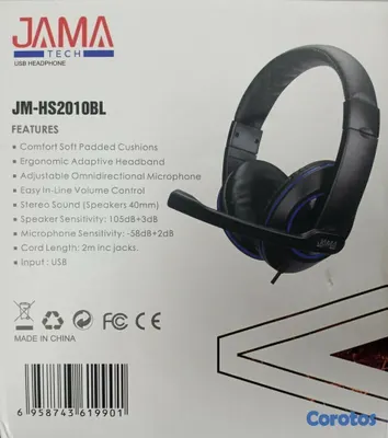 camaras y audio - AUDIFONO USB CON MICROFONO  C/CONTROL DEVOLUMEN NEGRO JAMATECH 3