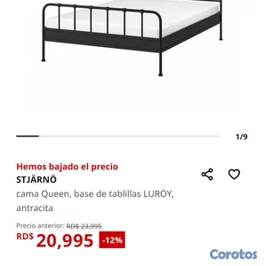 Vendo BASE de cama QUEEN + mesita de noche - NO in