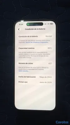 celulares y tabletas - El Apple iPhone 15 Plus -256 Gigas.
85% batería.
 7