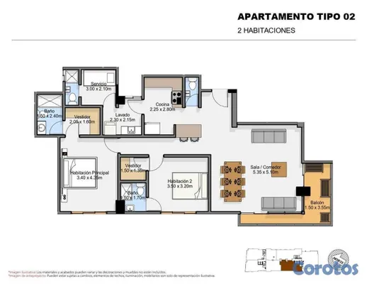 apartamentos -  Apartamentos de 2 habitaciones en Bella Vista 7