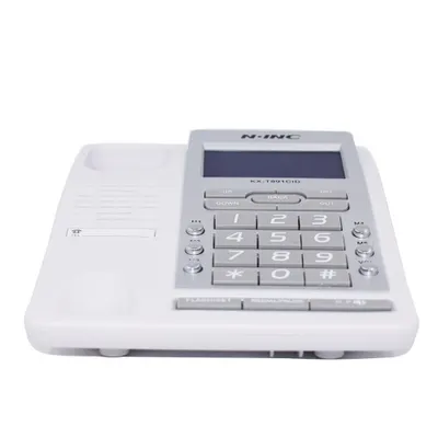 electrodomesticos - Teléfono con pantalla verde DTMF/FSK, teléfono fijo sin batería, interfaz Dual. 2