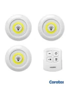 otros electronicos - LUZ LED CON CONTROL REMOTO JUEGO DE 3 ZDWJ-210