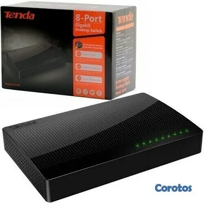 accesorios para electronica - SWITCH 8 PUERTOS Gigabit  TENDA SG108, NO ADMINISTRABLE, 10/100/1000, 10BASE-T 3