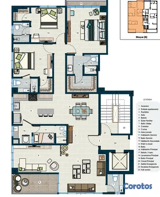 apartamentos - Proyecto de apartamentos en venta (130m2 - 170m2) en Los Cacicazgos,  2 o 3 hab. 8