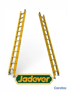 escalera telescopica en fibra de vidrio 28 pies 
