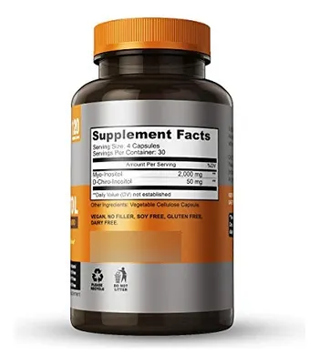 Salud y Equipamiento Médico - Myo Inositol 2050 Mg 120 Cap Simple Organics 3