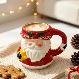 Taza navidena de personajes