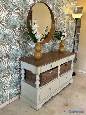 decoración y accesorios - Credenza / mueble organizador estilo provenzal con 4