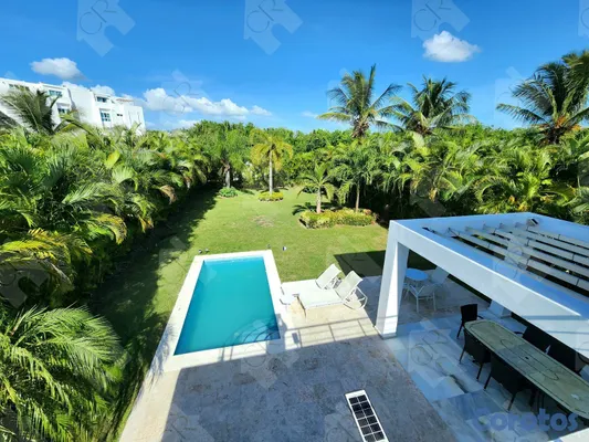 casas - Villa amueblada individual en Playa Nueva Romana a 2