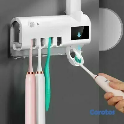 salud y belleza - Desinfectante para cepillo de dientes esterilizador y soporte con luz LED UV  2