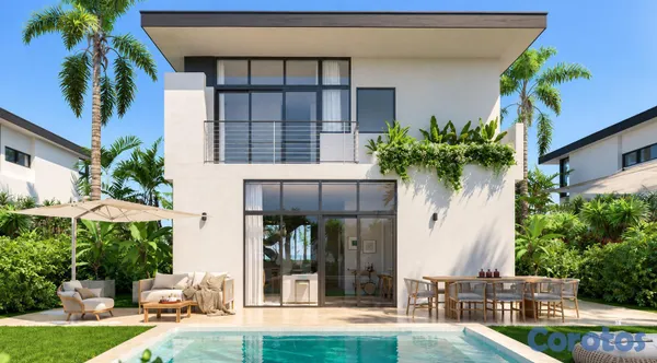 casas vacacionales y villas - Venta de fabulosa villa con piscina privada en Vista cana 5