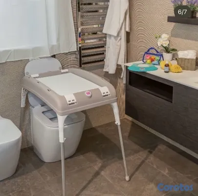 accesorios - Base Bañera / cambiador marca Ok Baby + Bañerita de bebé  5