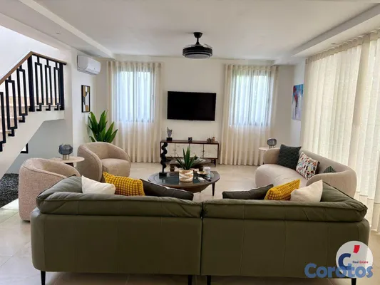 casas - Villa en renta en Punta Cana Village, amueblada de 14