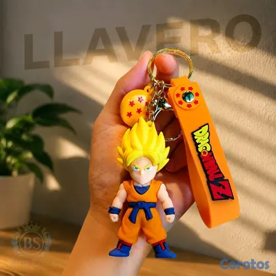 juguetes - Llavero Dragon Ball Z con figura y correa para decorar tus llaves con estilo.  2