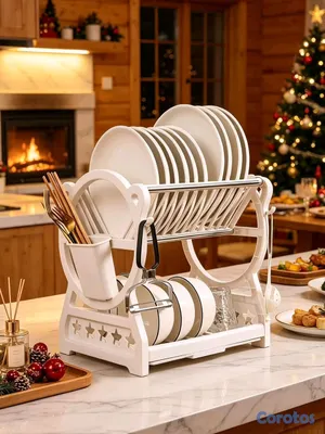 muebles y colchones - Escurridor de Platos de Dos Niveles  4