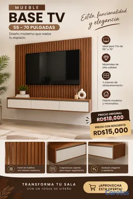decoración y accesorios - Mueble Base TV 55-70” 2