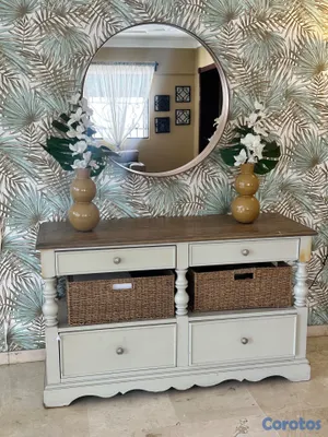 decoración y accesorios - Credenza / mueble organizador estilo provenzal con 3
