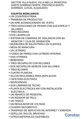 otros inmuebles - vendo equipos  y mobiliarios para montar un salón de belleza  3