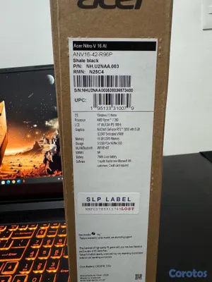 computadoras y laptops - Laptop Gamer Acer Nitro V16 RTX 5050 8GB / Ryzen 7 / 16GB DDR5 / 180Hz 6