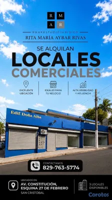 oficinas y locales comerciales - 3 locales comerciales disponibles en alquiler San Cristóbal. 
 3