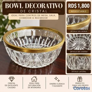 BOWL DECORATIVO DE CRISTAL (NEGOCIABLE) USADO
