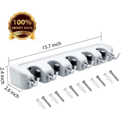 herramientas, jardines y exterior - Soporte para suape y escoba, organizador de herramientas  lampazo trapeador   3