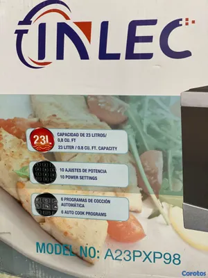 electrodomesticos - Microondas Inlec 0.9 pies cúbicos 
25 litros 
Modelo E25PXP33
Pantalla digital
 9
