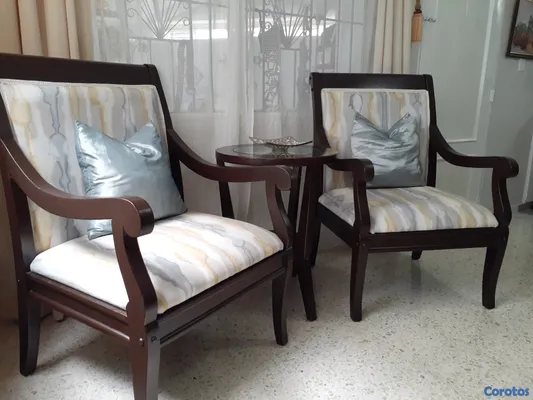 muebles y colchones - Butacas grandes en caoba elegantes 2