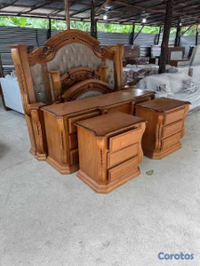 Juego de habitacion queen caoba moderno 