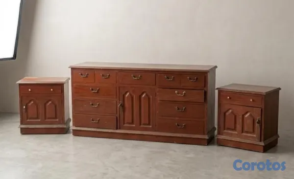 muebles y colchones - Juego de habitación de segunda mano en caoba 3