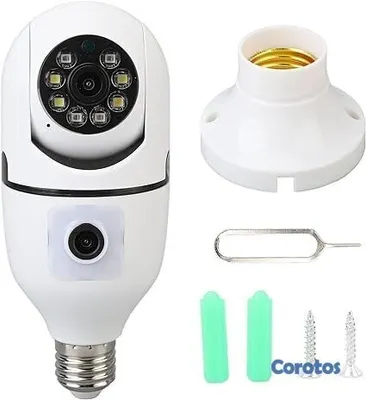 otros electronicos - Cámara Tipo Bombillo Doble V380: Seguridad intelig 2