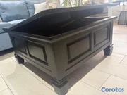muebles y colchones - Mesa de centro de madera color negro