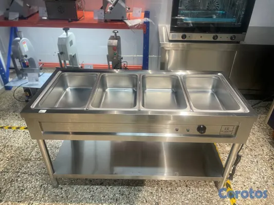 equipos profesionales - Mesa baño maria electrica de 4 bandejas exhibidora 2