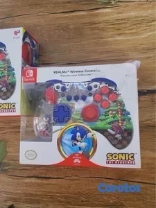 Control Nintendo Switch Versión Sonic transparente original

