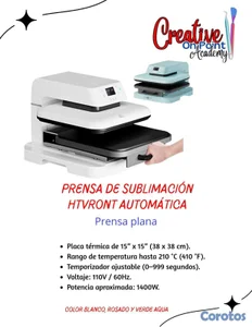 PRENSA DE SUBLIMACION HTVRONT AUTOMATICA - PRENSA 