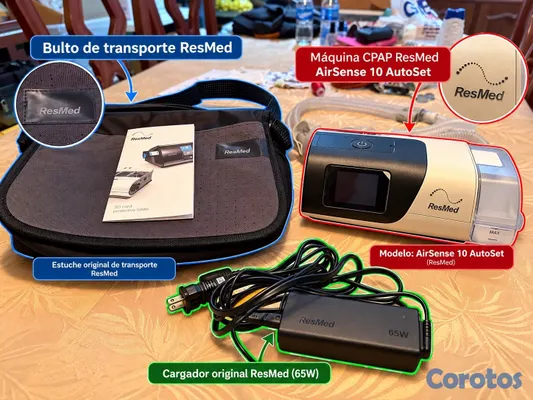 otros electronicos - Máquina ResMed AirSense 10 AutoSet + accesorios originales 2