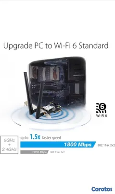 computadoras y laptops - Tarjeta WIFI ASUS PCIe AX1800 WIFI6, Bluetooth5.2, Latencia ultra Baja, Nuevo 3