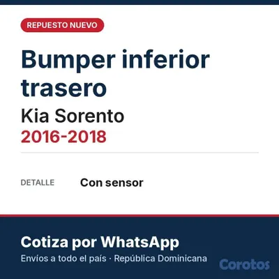repuestos - Bumper delantero y trasero nuevo – Toyota, Hyundai 3